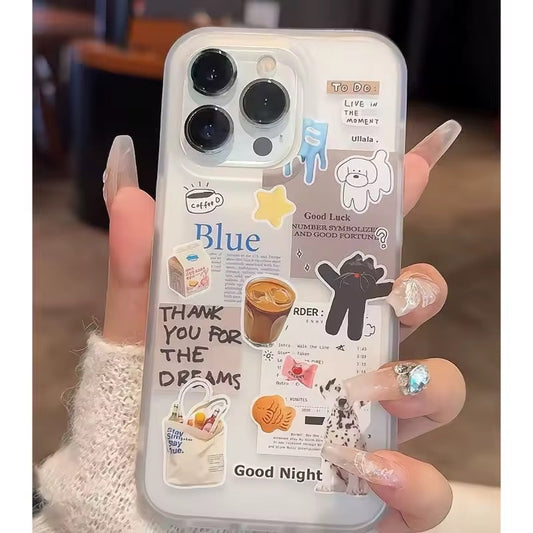Kawaii Aesthetic Sticker Collage Phone Case
