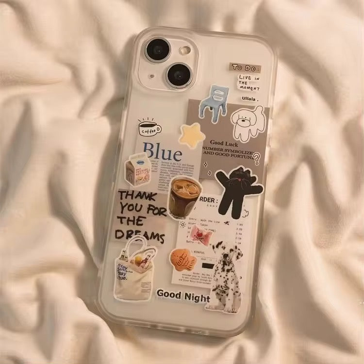 Kawaii Aesthetic Sticker Collage Phone Case