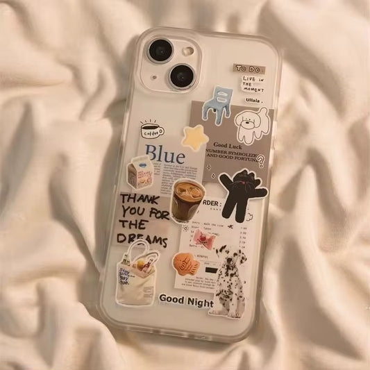 Kawaii Aesthetic Sticker Collage Phone Case