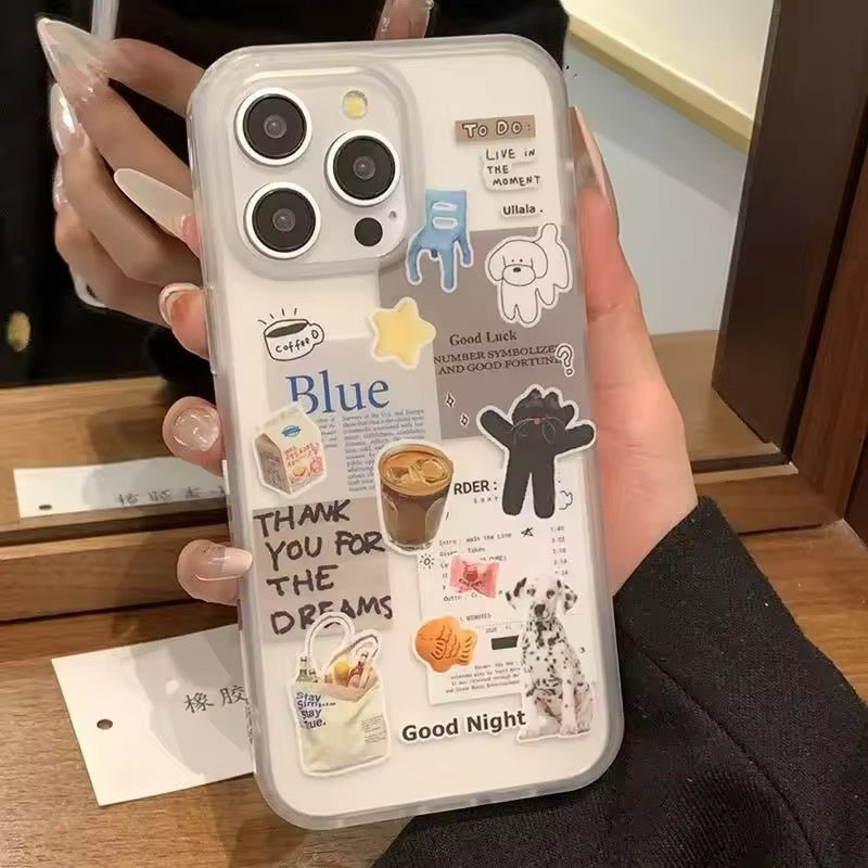 Kawaii Aesthetic Sticker Collage Phone Case