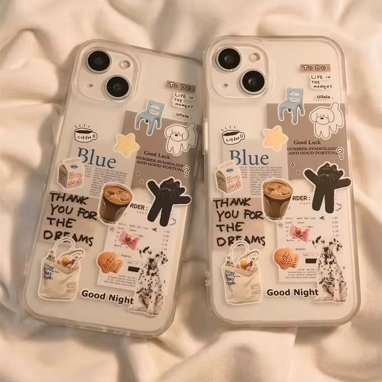 Kawaii Aesthetic Sticker Collage Phone Case