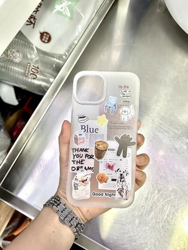 Kawaii Aesthetic Sticker Collage Phone Case