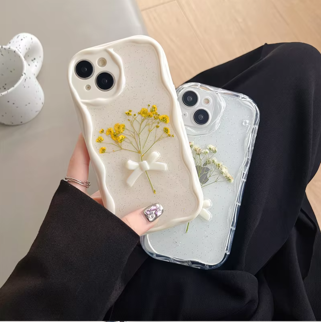 Korean Resin Art Bowknot iPhone Case