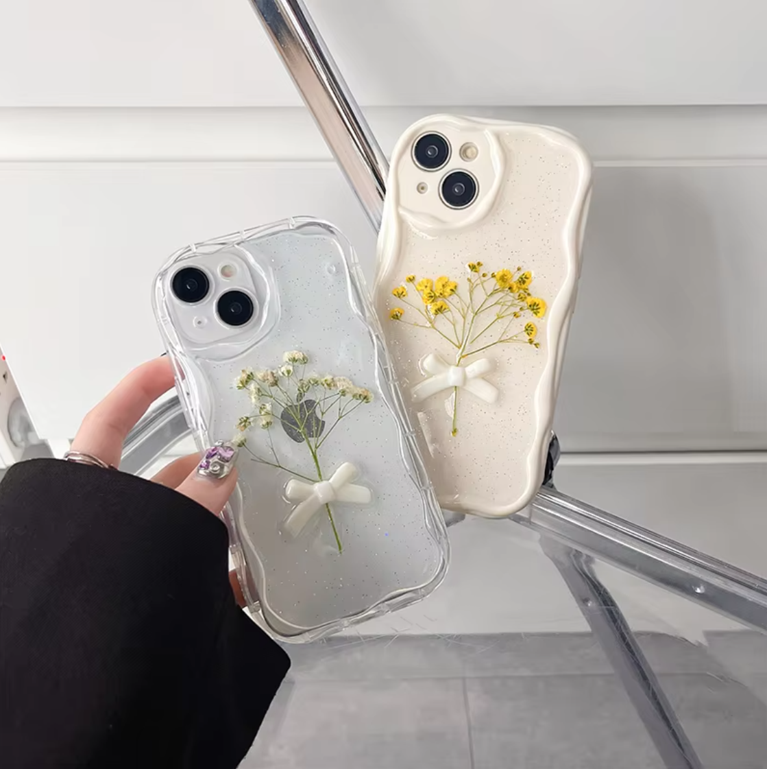 Korean Resin Art Bowknot iPhone Case