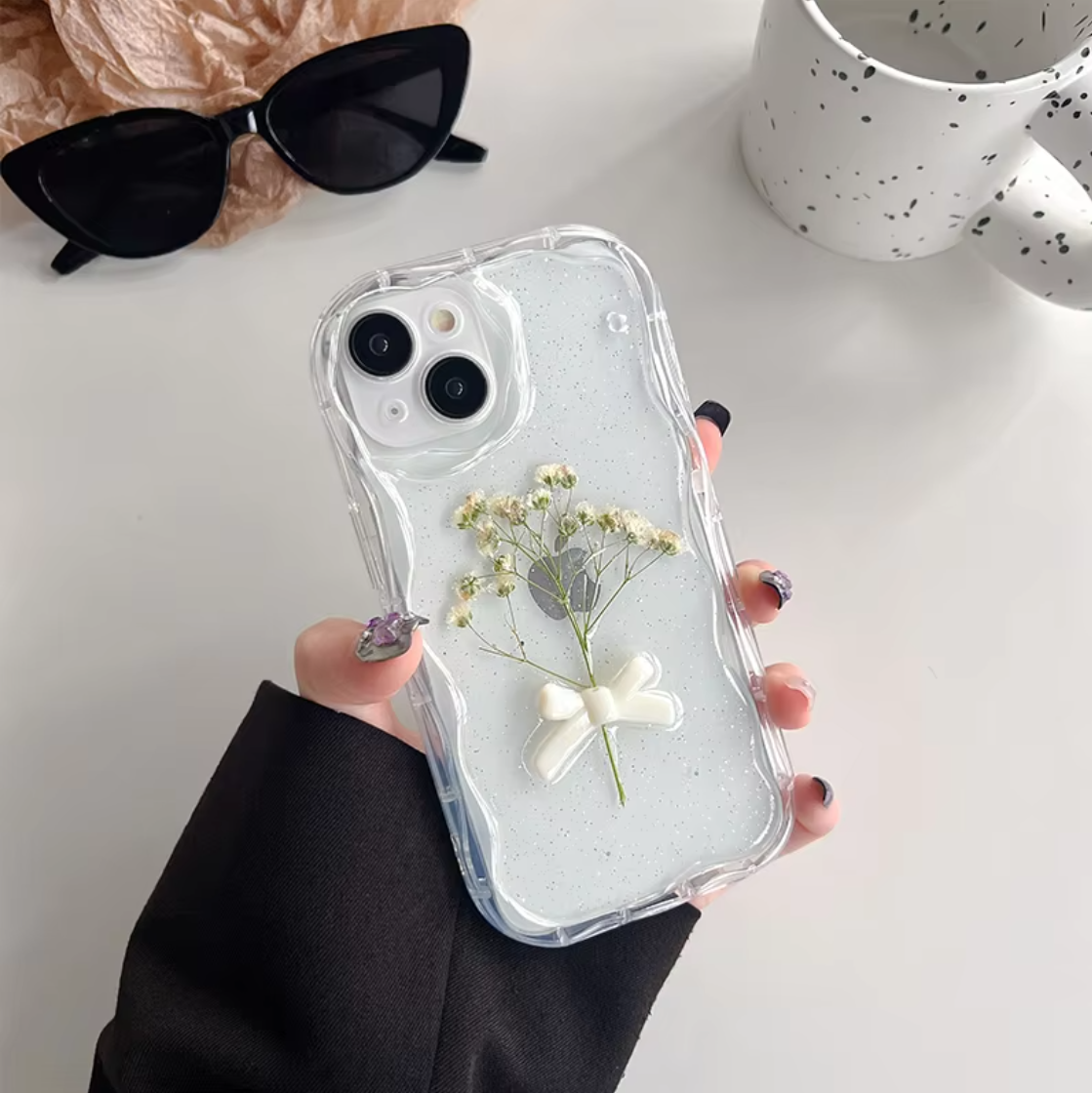 Korean Resin Art Bowknot iPhone Case
