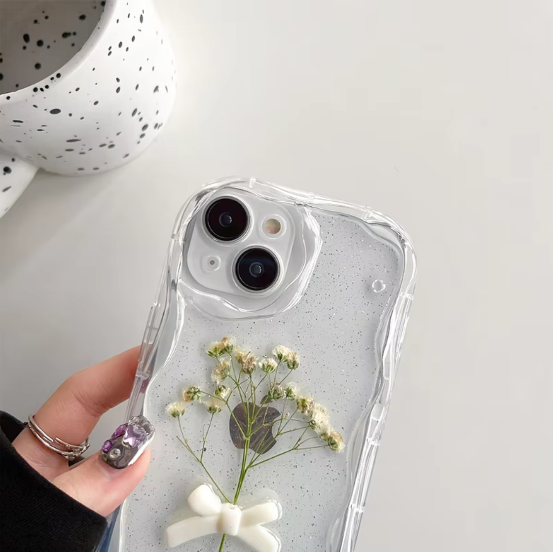 Korean Resin Art Bowknot iPhone Case