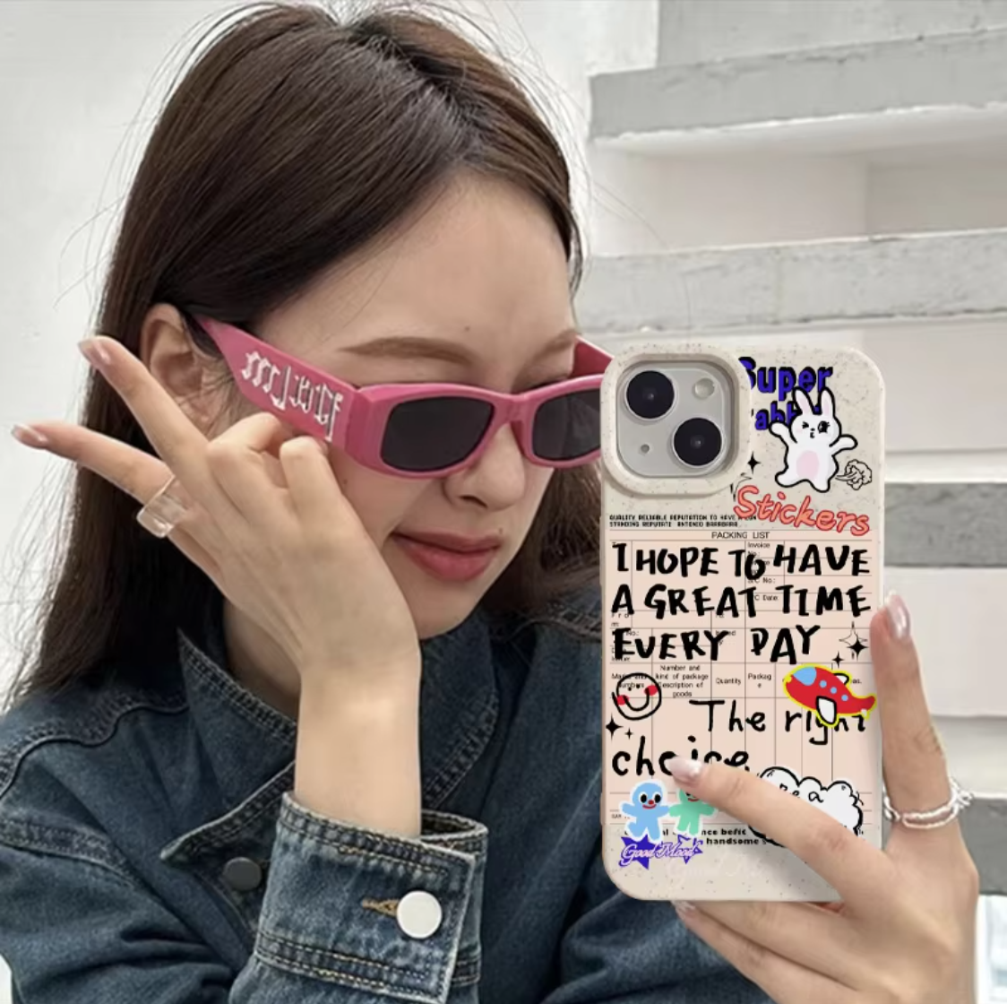 Cute Rabbit Graffiti Case